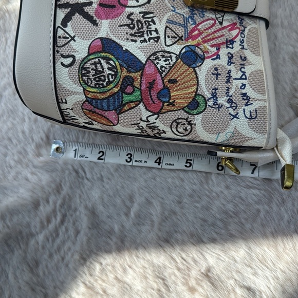 FOXLOVER Fabric Bucket Crossbody Bags, Small, Graffiti - Picture 7 of 13